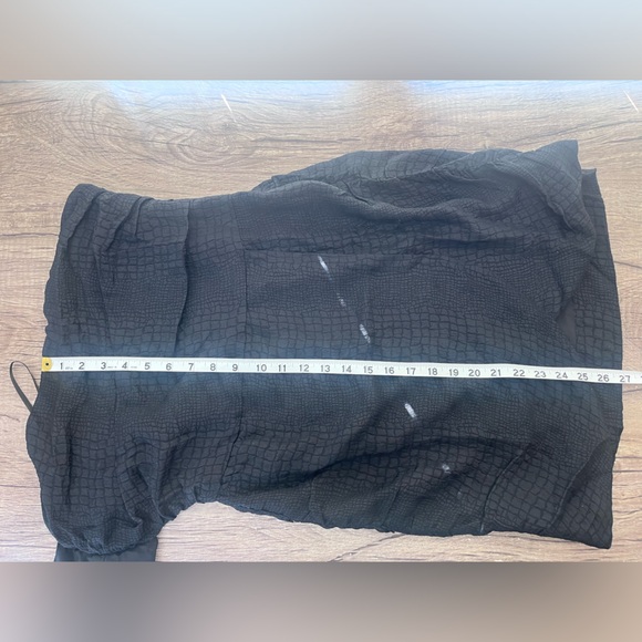 Affliction Women's silk‎ Dress BAILEY TULIP Dress Black Premium size 10 - Picture 6 of 8